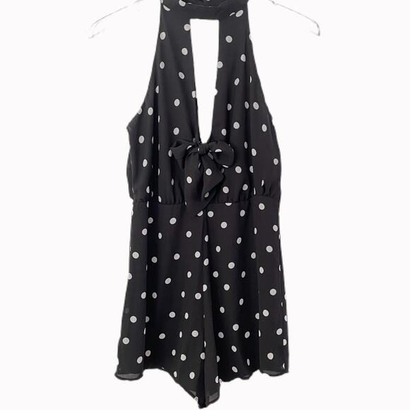 Lush Polka Dot Romper Sz M - Picture 1 of 7